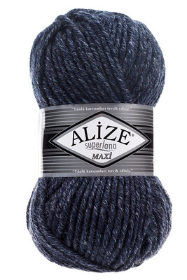 Alize Yarn - ALİZE SUPERLANA MAXİ YARN 805 JASPE NAVY BLUE