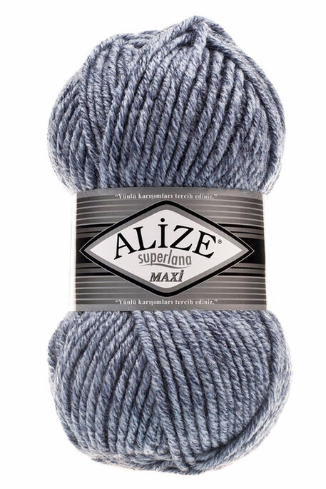 Alize Yarn - ALİZE SUPERLANA MAXİ YARN 806 JASPE BLUE