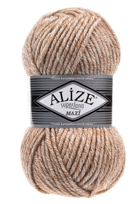 Alize Yarn - ALİZE SUPERLANA MAXİ YARN 807 JASPE BEIGE