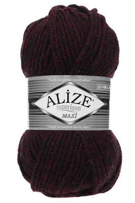 Alize Yarn - ALİZE SUPERLANA MAXİ YARN 811 JASPE CLARET RED