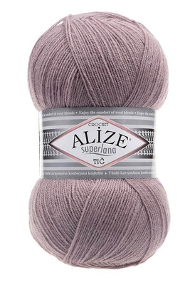 Alize Yarn - ALİZE SUPERLANA TIĞ YARN 142 Rose Gray