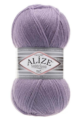 Alize Yarn - ALİZE SUPERLANA TIĞ YARN 257 Lavender