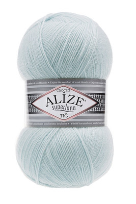 Alize Yarn - ALİZE SUPERLANA TIĞ YARN 514 Ice Blue