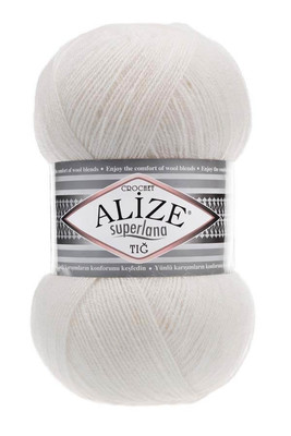 Alize Yarn - ALİZE SUPERLANA TIĞ YARN 599 Bone Grey