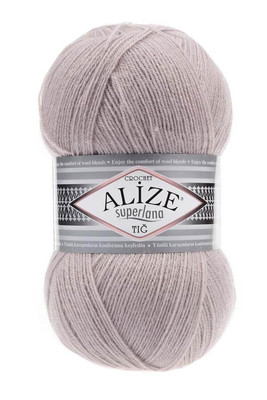 Alize Yarn - ALİZE SUPERLANA TIĞ YARN 652 Light Grey