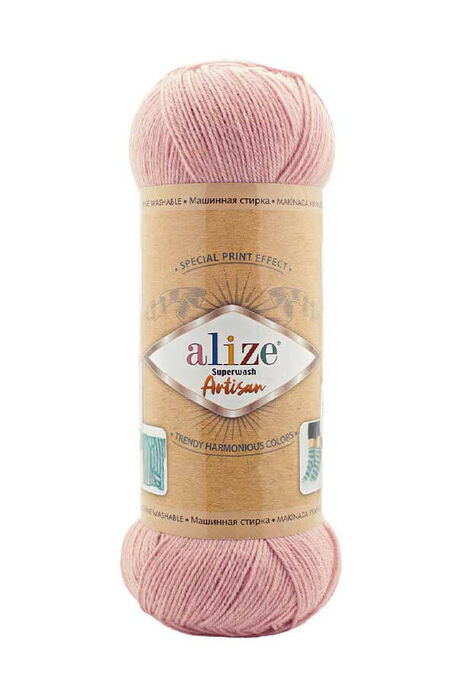 Alize Yarn - ALİZE SUPERWASH ARTİSAN 161 Pudra