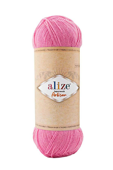 Alize Yarn - ALİZE SUPERWASH ARTİSAN 178 Pembe