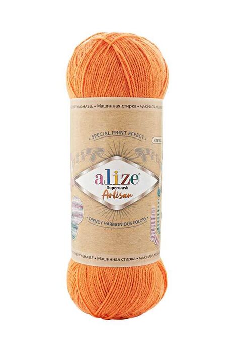 Alize Yarn - ALİZE SUPERWASH ARTİSAN 336 Turuncu