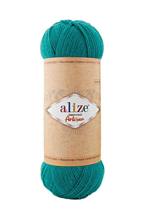 Alize Yarn - ALİZE SUPERWASH ARTİSAN 507 Petrol Yeşil