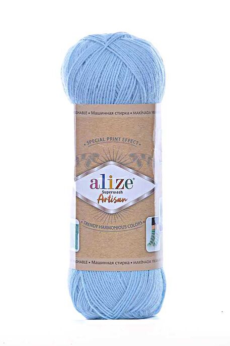 Alize Yarn - ALİZE SUPERWASH ARTİSAN 522 Mavi