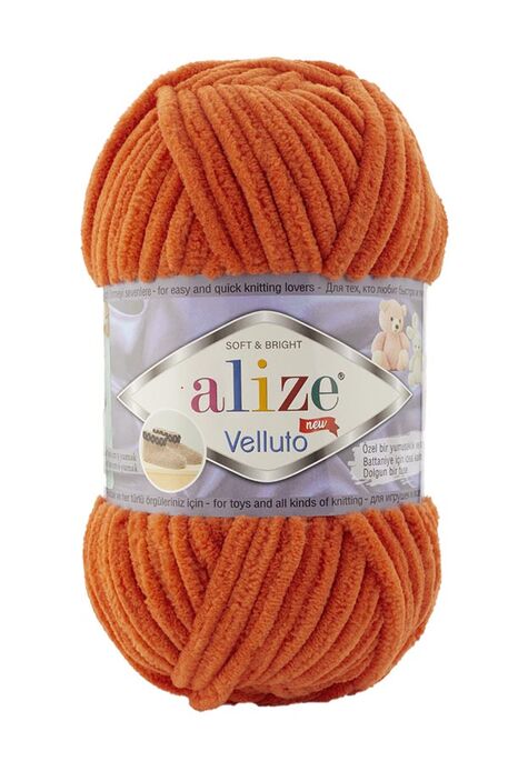 Alize Yarn - ALİZE VELLUTO 06 Turuncu