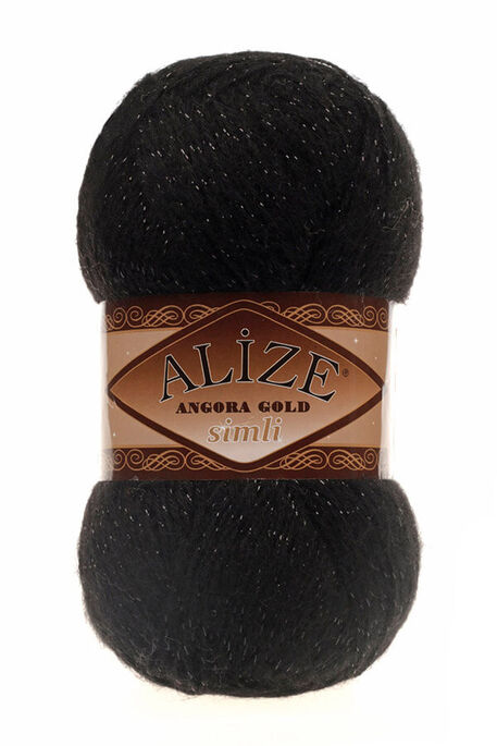 Alize Yarn - ALİZE ANGORA GOLD SİM 60 Black