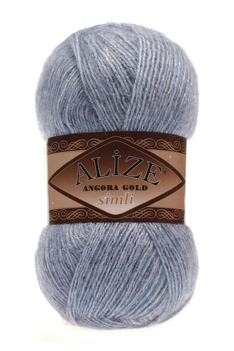 Alize Yarn - ALİZE ANGORA GOLD SİMLİ 221 Denim melange