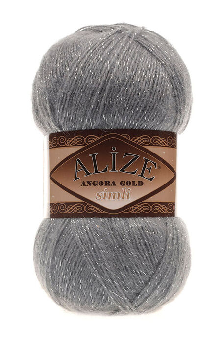 Alize Yarn - ALİZE ANGORA GOLD SİMLİ 87 charcoal gray