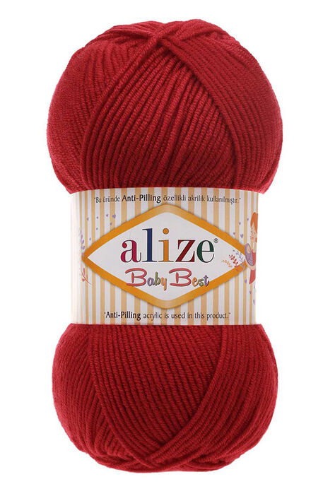 Alize Yarn - ALİZE BABY BEST 106 DARK RED