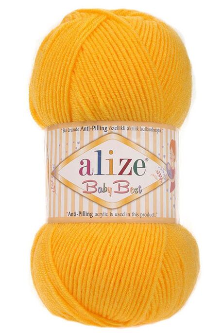 Alize Yarn - ALİZE BABY BEST 216 DARK YELLOW