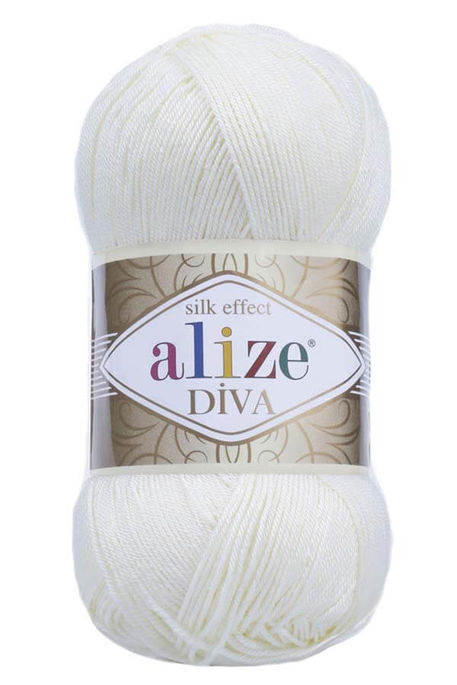 Alize Yarn - ALİZE DİVA 1055 Sugar White