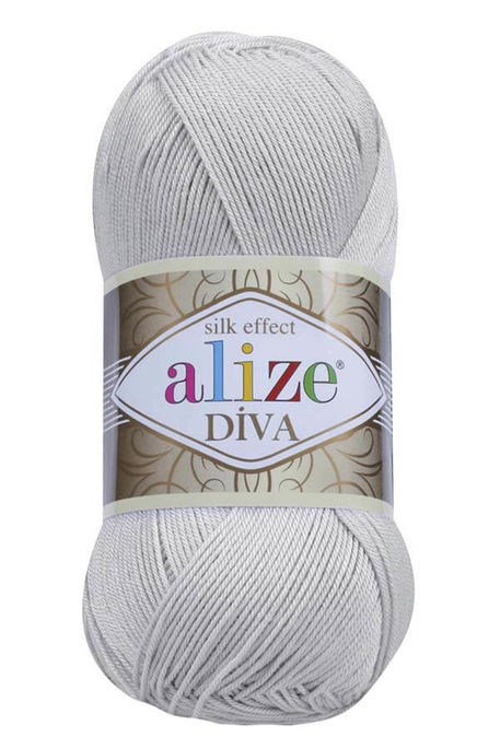 Alize Yarn - ALİZE DİVA 168 Light grey