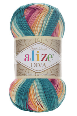 Alize Yarn - ALİZE DİVA BATİK COLOR 4572