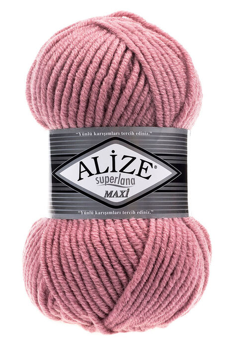 Alize Yarn - ALİZE SUPERLANA MAXİ 204 DARK POWDER