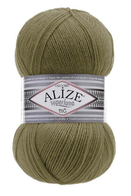 Alize Yarn - ALİZE SUPERLANA TIĞ 345 Khaki