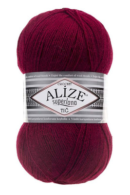 Alize Yarn - ALİZE SUPERLANA TIĞ 390 Cherry