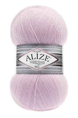 Alize Yarn - ALİZE SUPERLANA TIĞ 518 Powder Pink