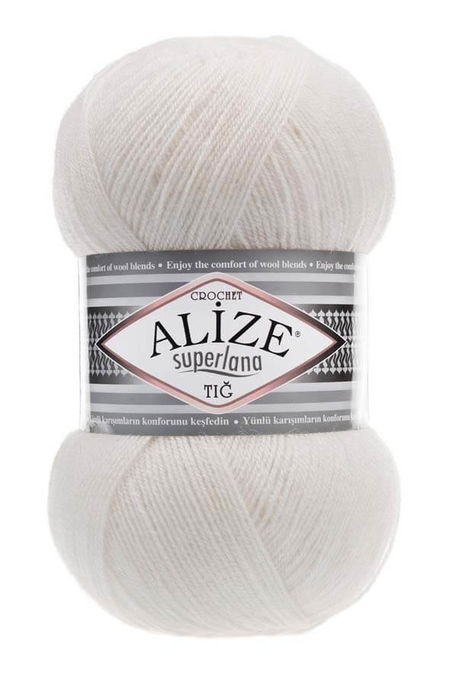 Alize Yarn - ALİZE SUPERLANA TIĞ 599 Bone Grey