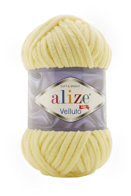 Alize Yarn - ALİZE VELLUTO 13 LIGHT YELLOW