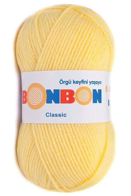 Bonbon Yarn - BONBON CLASSIC KNİTTİNG YARN 98210 Straw Yellow