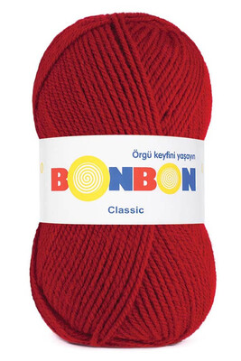 Bonbon Yarn - BONBON CLASSIC KNİTTİNG YARN 98237 Dark Red