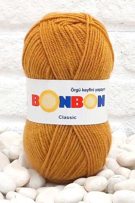 Bonbon Yarn - BONBON CLASSIC KNİTTİNG YARN 98415 Mustard