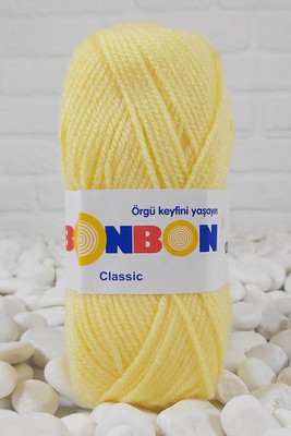 Bonbon Yarn - BONBON CLASSIC KNİTTİNG YARN 98595 Sweet Yellow