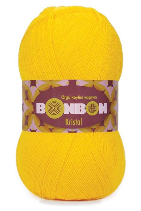 Bonbon Yarn - BONBON KRİSTAL KNİTTİNG YARN 98217 Yelow