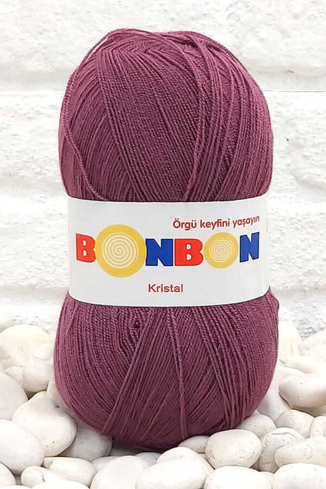 Bonbon Yarn - BONBON KRİSTAL KNİTTİNG YARN 98303 Dark Rose Dried