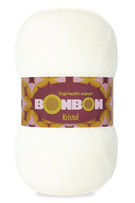 Bonbon Yarn - BONBON KRİSTAL KNİTTİNG YARN 98594 Ecru