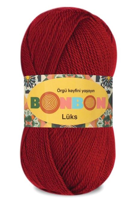 Bonbon Yarn - BONBON LÜKS KNİTTİNG YARN 98296 Dark Red