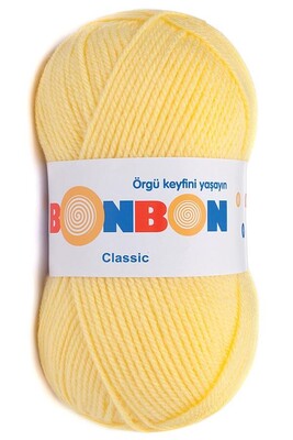 Bonbon Yarn - BONBON KLASİK 98210 Straw Yellow