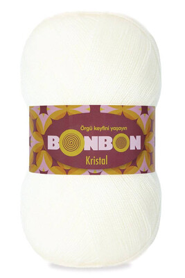 Bonbon Yarn - BONBON KRİSTAL 98594 Ecru