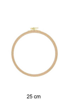  - EMBROIDERY HOOP WITH SCREWED ROUND WOOD 8 MM NO: 6