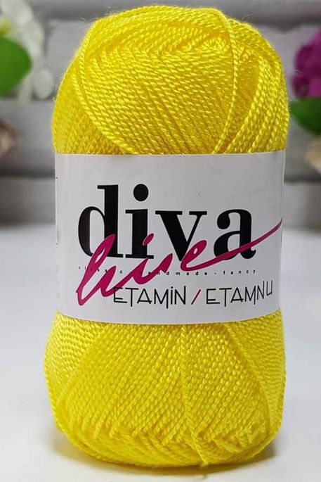 DİVA - ETAMINE EMBROIDERY THREAD 55 Canary Yellow