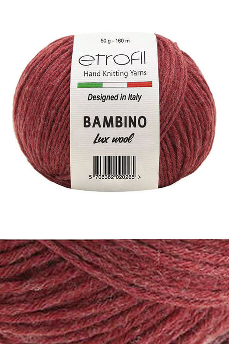 Etrofil Yarn - ETROFİL BAMBINO LUX WOOL 70034 Açık Bordo