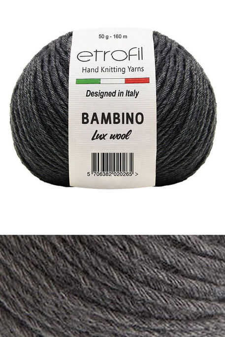 Etrofil Yarn - ETROFİL BAMBINO LUX WOOL 70087 Orta Gri