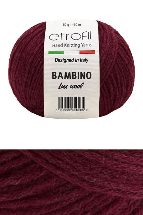 Etrofil Yarn - ETROFİL BAMBINO LUX WOOL 70316 Bordo