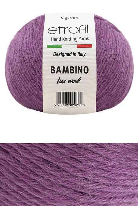 Etrofil Yarn - ETROFİL BAMBINO LUX WOOL 70606 Koyu Gül