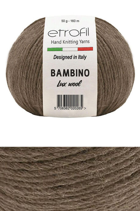 Etrofil Yarn - ETROFİL BAMBINO LUX WOOL 70700 Açık Kahve