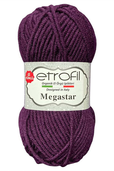 Etrofil Yarn - ETROFİL MEGASTAR 76001 Koyu Mor