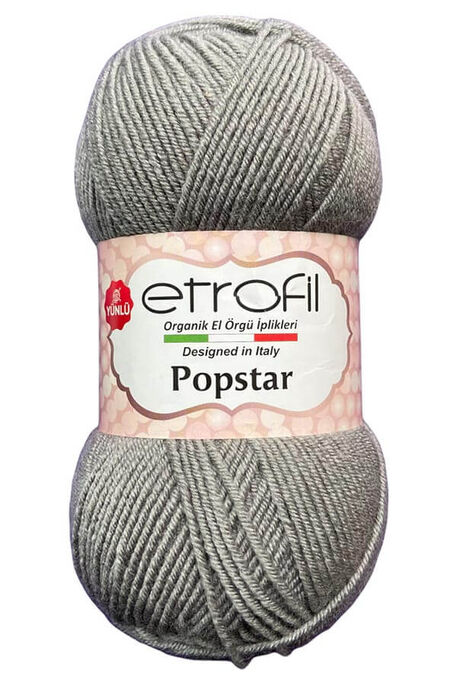 Etrofil Yarn - ETROFİL POPSTAR 70974 Açık Gri