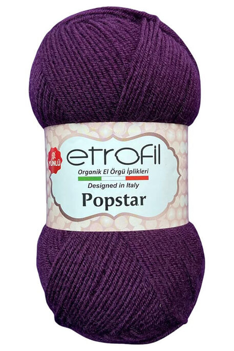 Etrofil Yarn - ETROFİL POPSTAR 76001 Koyu Mor