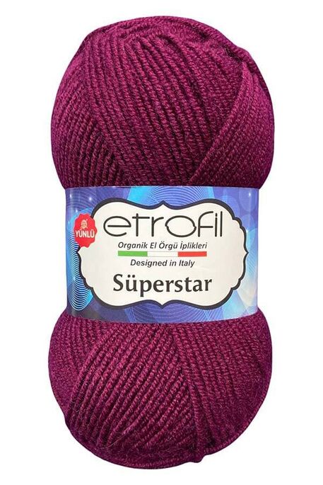 Etrofil Yarn - ETROFİL SÜPERSTAR 70609 Patlıcan Moru